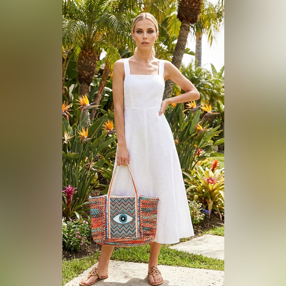 America & Beyond Evil Eye Tote